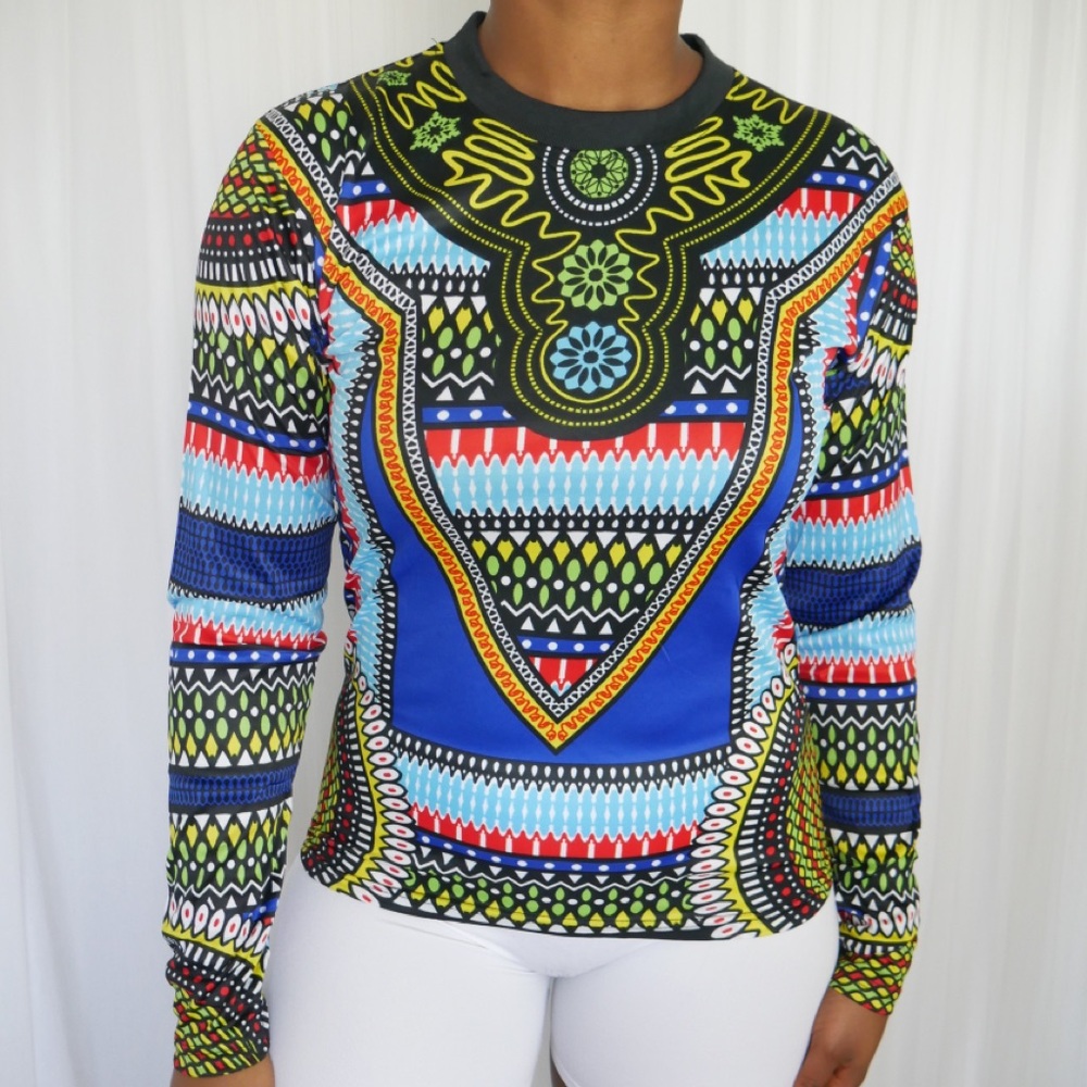 African Dashiki Jersey UNISEX - Blue